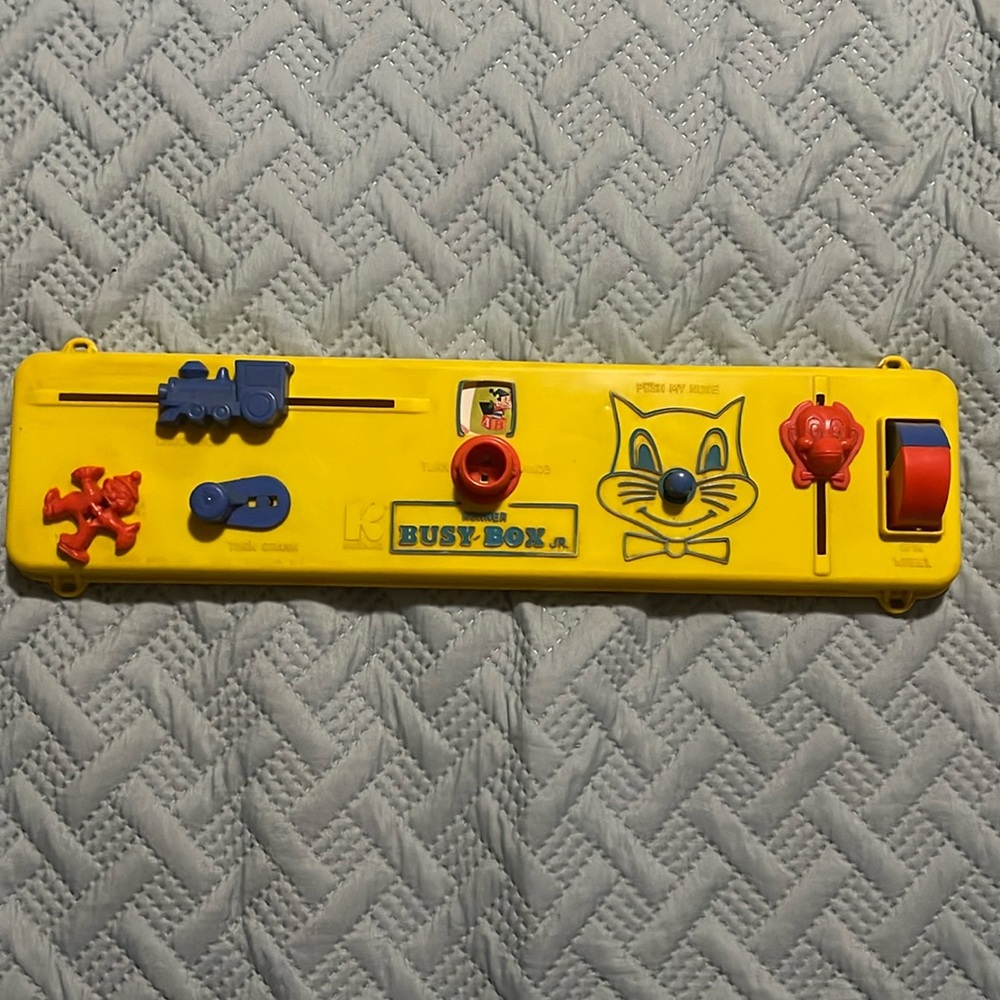Busy Box Jr. by Kohner Vintage Baby Activity Crib Toy Collectible From 1960s